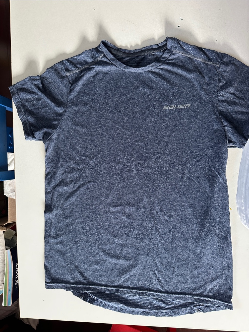 Bauer Navy Heather Performance Crew Tee